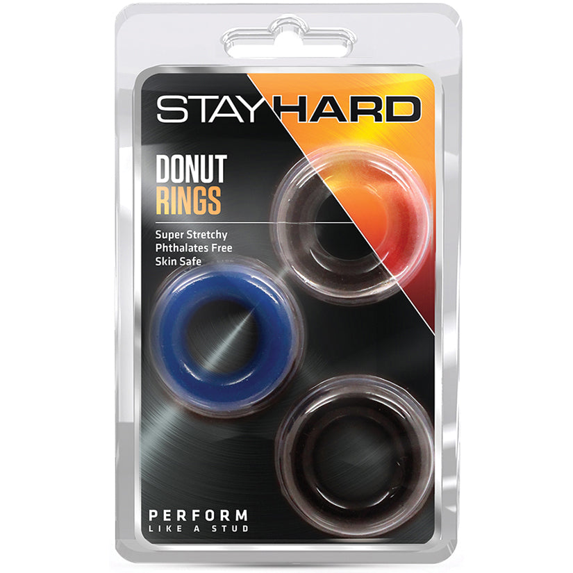Stay Hard Donut Rings 3 Pack Stretchy Cock Rings