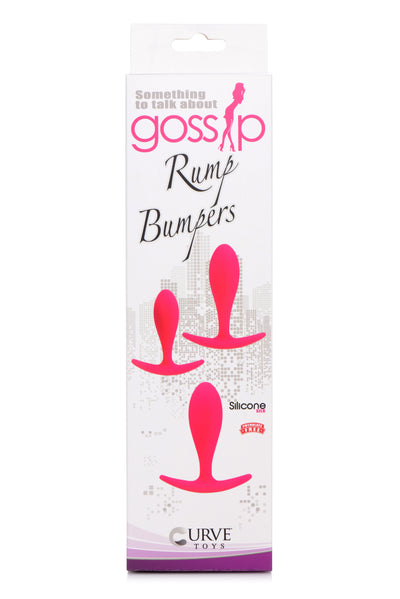 Rump Bumpers 3 Piece Silicone Anal Plug Set - Pink butt-plugs from Gossip