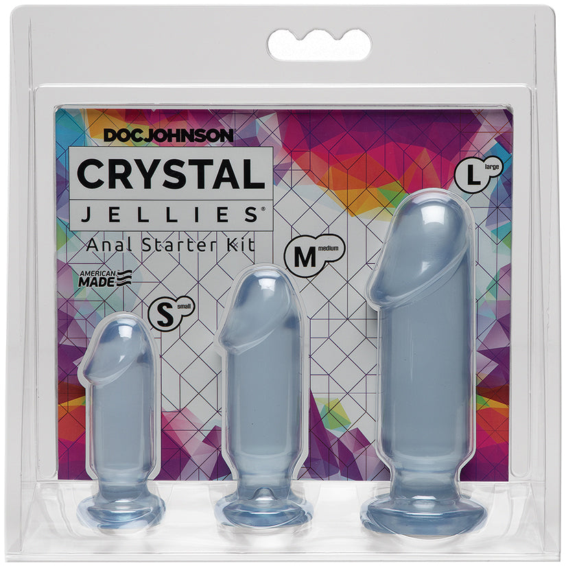 Crystal Jellies Anal Starter Kit, 3 Plug Training Set