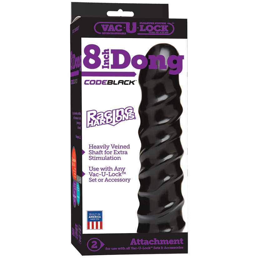 Vac-U-Lock Code Black Raging Hard-Ons Dong 8 Inch