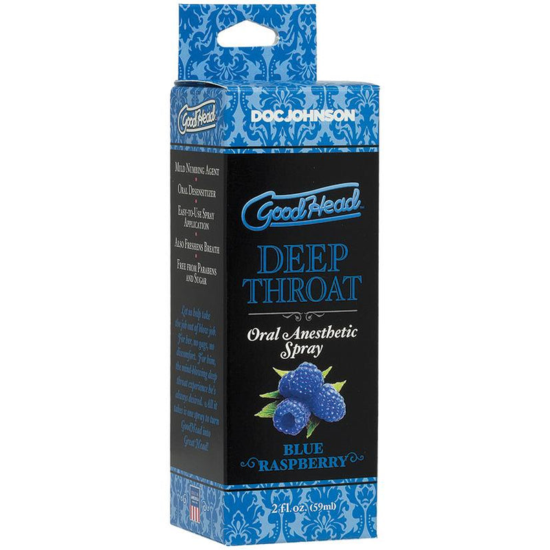Doc Johnson Goodhead - Deep Throat Spray - Blue Raspberry  from thedildohub.com