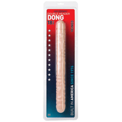 Double Header Veined Double Dildo Dong - 18 Inches | Doc Johnson  from thedildohub.com