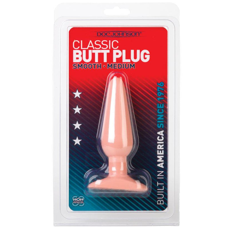 Classic Butt Plug Smooth - Medium - White  from thedildohub.com