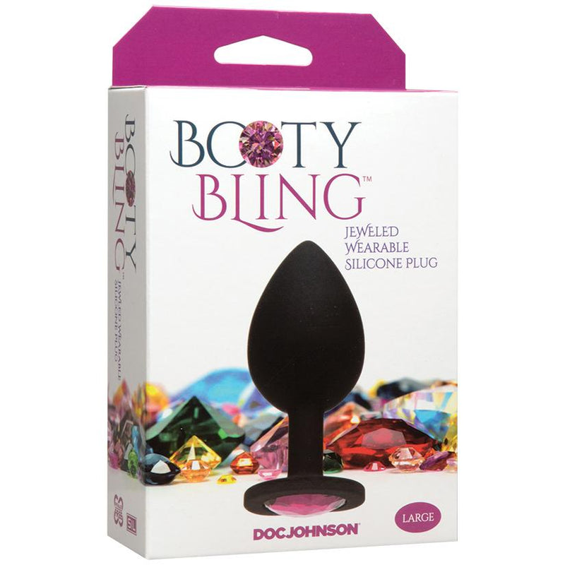 Booty Bling Pink Large Anal Plug | Doc Johnson Sex Toys from thedildohub.com