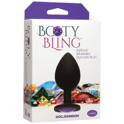 Booty Bling Purple Large Anal Plug | Doc Johnson Sex Toys from thedildohub.com