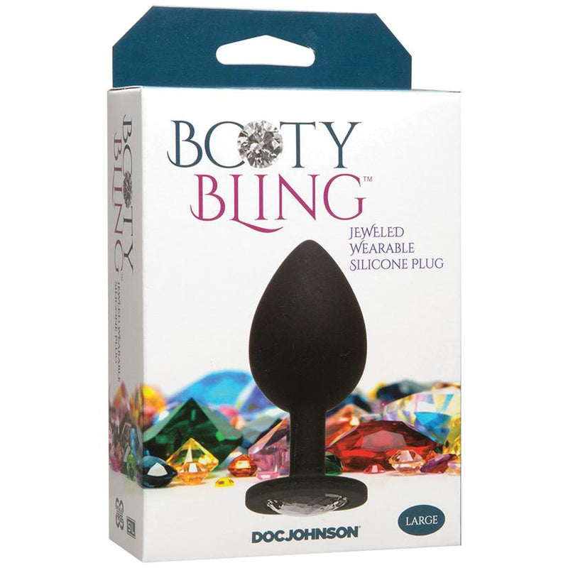 Booty Bling Silver Large Anal Plug | Doc Johnson  from thedildohub.com