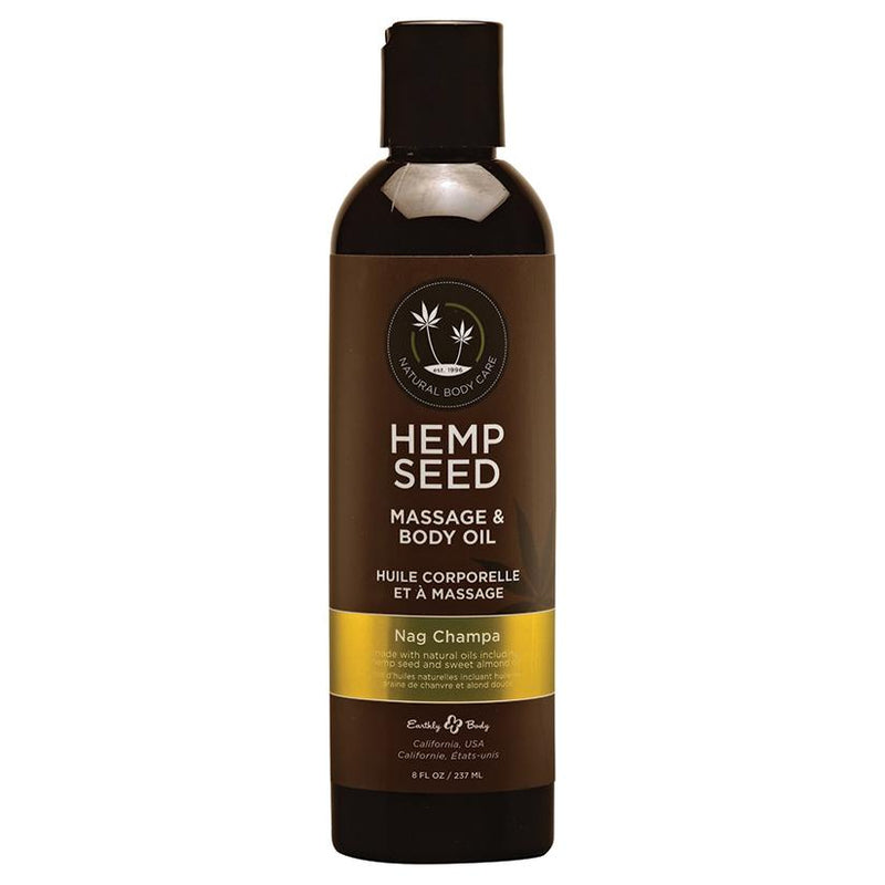 Earthly Body Hemp Seed Massage Oil - 8 Fl. Oz. - Nag Champa  from Earthly Body