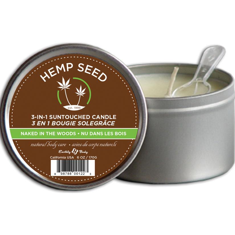 Naked in the Woods Suntouched Candle With  Hemp 6 Oz  from thedildohub.com