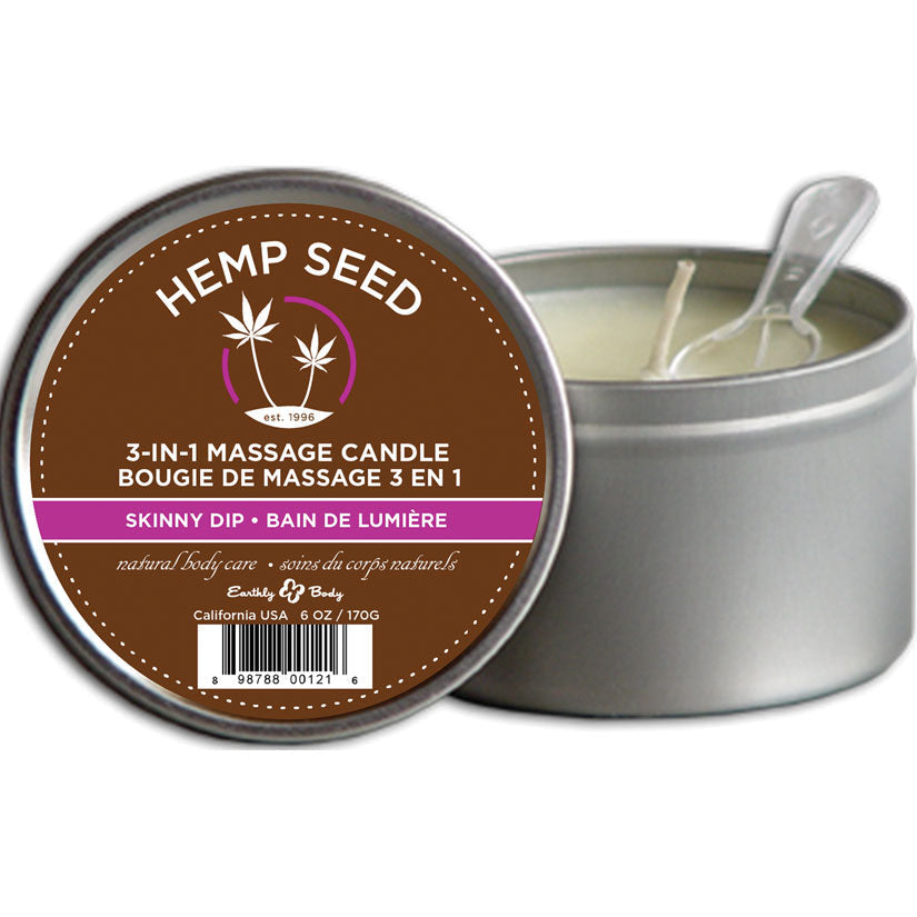 Skinny Dip Suntouched Candle With Hemp 6 Oz  from Earthly Body