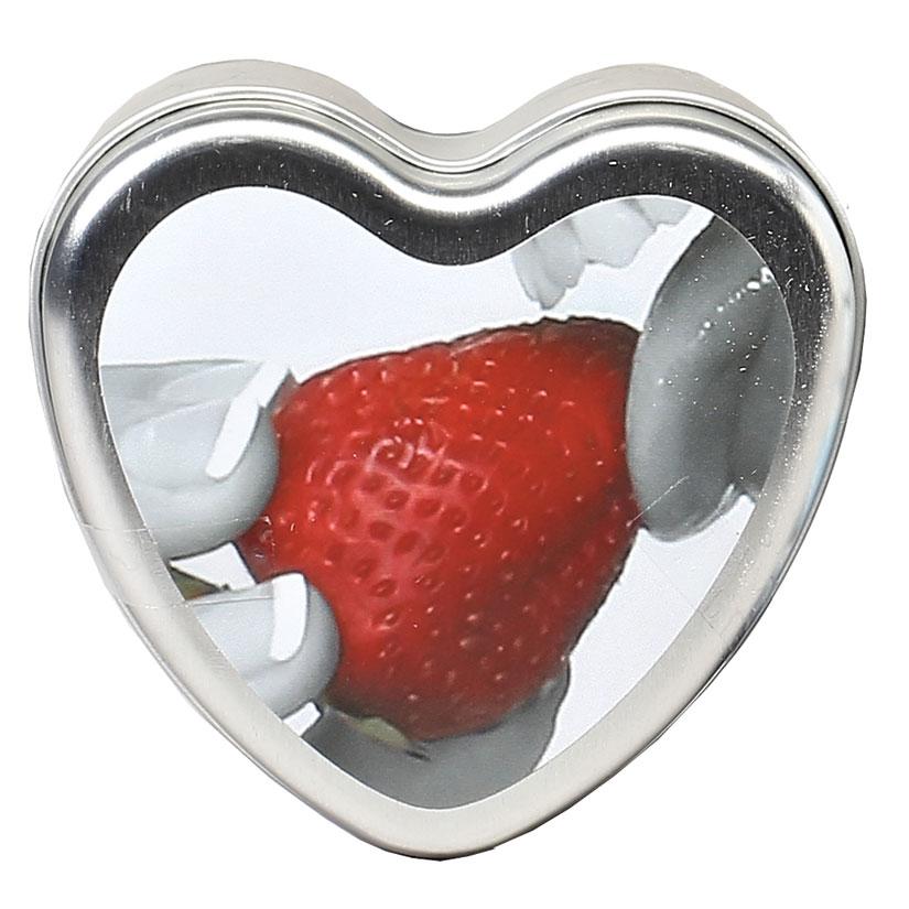 Edible Heart Candle - Strawberry - 4 Oz.  from thedildohub.com