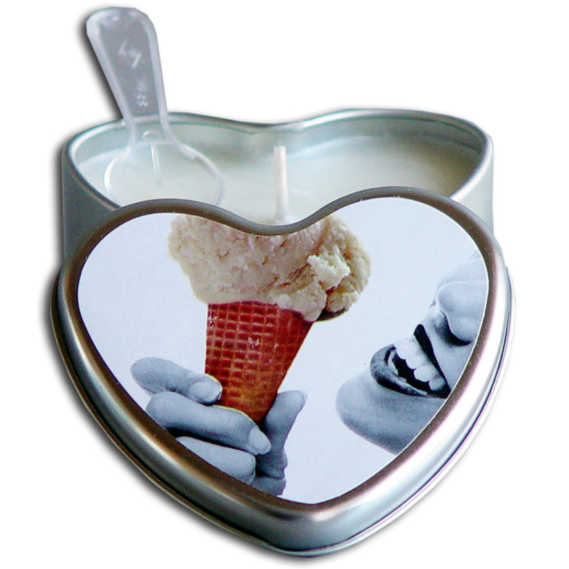 Edible Heart Candle - Vanilla - 4 Oz.  from Earthly Body