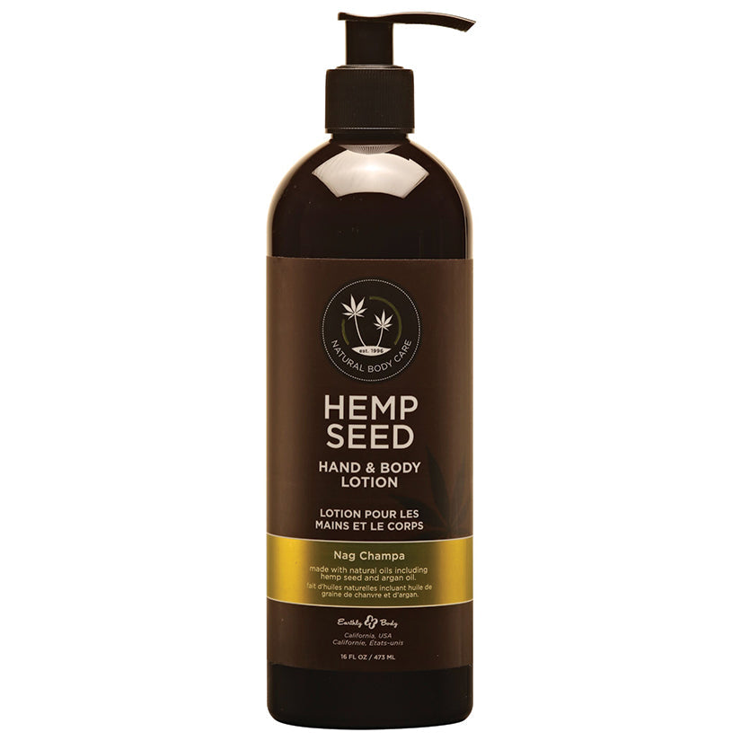 Hemp Seed Hand & Body Lotion - 16 Fl. Oz. - Nag Champa  from Earthly Body