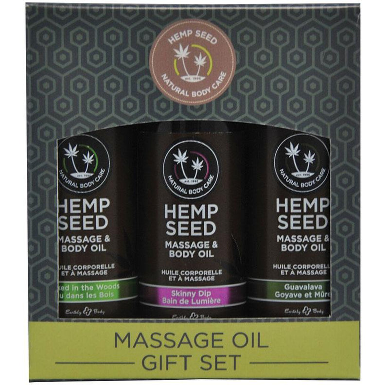 Hemp Seed Massage Oil Gift Set - 3 Pack - 2 Fl. Oz. Bottles  from thedildohub.com