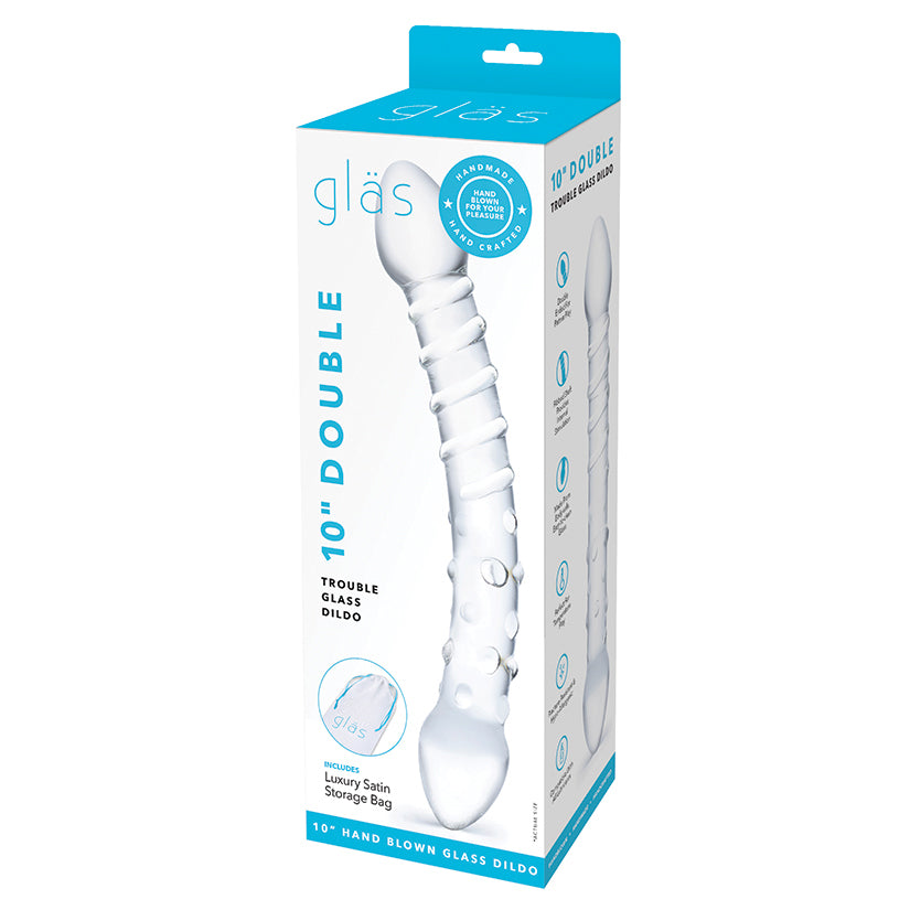 Glas Double Trouble Glass Dildo 10"  from Electric Eel