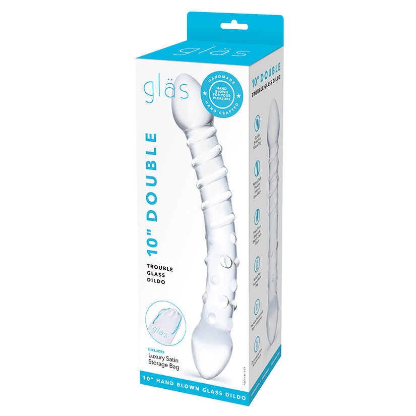 Glas Double Trouble Glass Dildo 10"  from Electric Eel