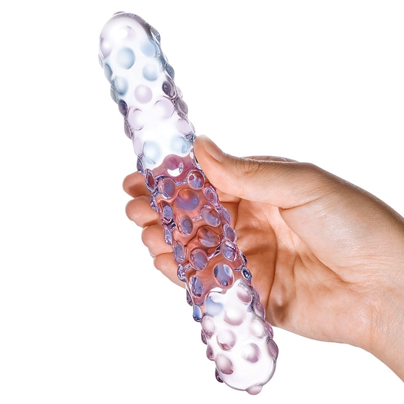 Glas Purple Rose Nubby Dildo  from Electric Eel