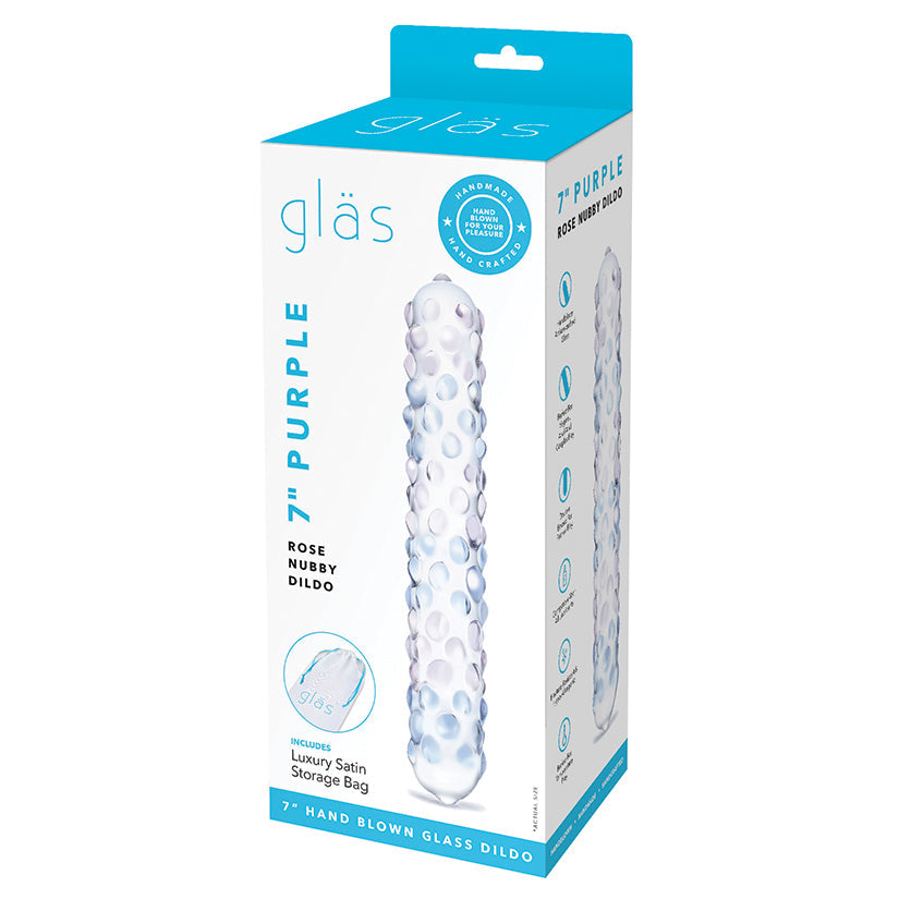 Glas Purple Rose Nubby Dildo  from Electric Eel