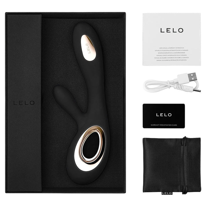 LELO SORAYA Wave Rabbit Vibrator with WaveMotion Black retail box