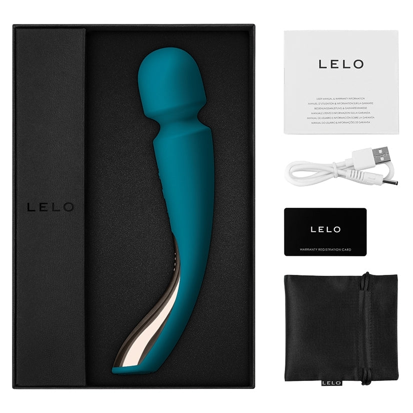 LELO SMART WAND 2 Medium Cordless Wand Massager Ocean Blue retail box
