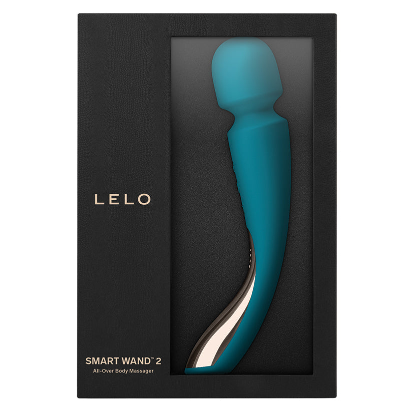 LELO SMART WAND 2 Medium Cordless Wand Massager Ocean Blue retail box
