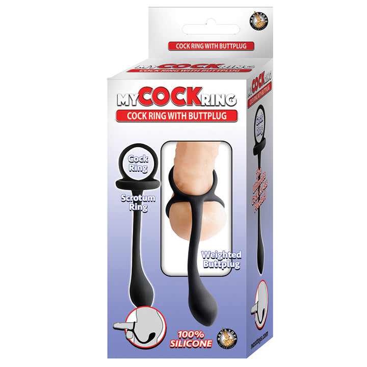 My Cockring Butt Plug-Black  from Nasstoys