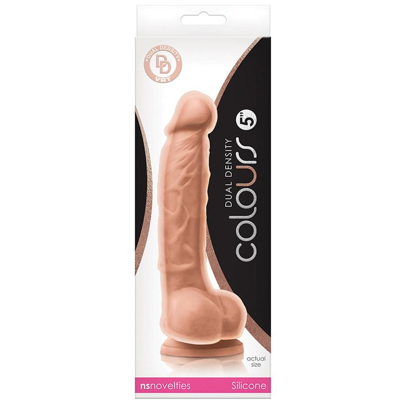 Colours Dual Density White Realistic Silicone Dildo - 5 Inches | NS Novelties  from thedildohub.com