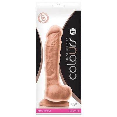 Colours Dual Density White Realistic Dildo - 8 Inches | NS Novelties  from thedildohub.com