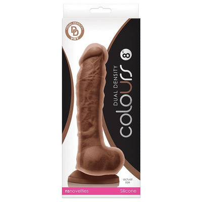 Colours Dual Density Brown Realistic Dildo - 8 Inches | NS Novelties  from thedildohub.com