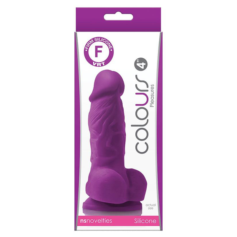 Colours Pleasures Purple Realistic Silicone Dildo - 4 Inches | NS Novelties  from thedildohub.com