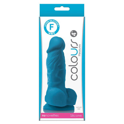 Colours Pleasures Blue Realistic Silicone Dildo - 4 Inches | NS Novelties  from thedildohub.com