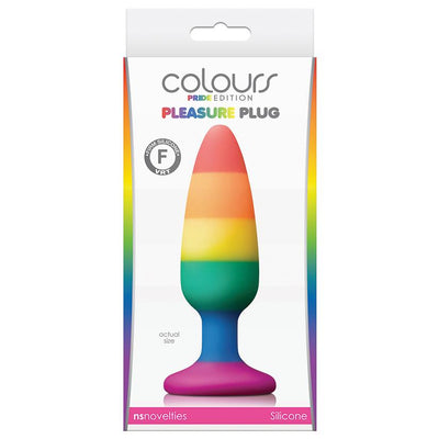 Colours Pride Edition Rainbow Pleasure Medium Butt Plug | NS Novelties  from thedildohub.com