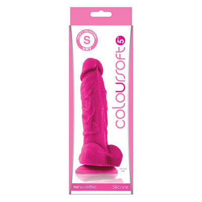 ColourSoft Soft Silicone Pink Realistic Dildo - 5 Inches | NS Novelties  from thedildohub.com