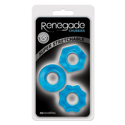 Renegade Cock Ring Set - Chubbies - Blue | NS Novelties  from NS Novelties