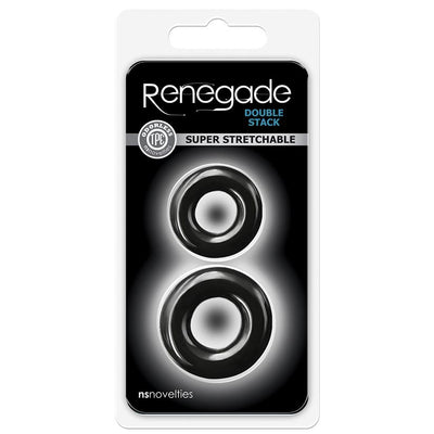 Renegade Double Stack Cock Ring Set - Black | NS Novelties  from NS Novelties