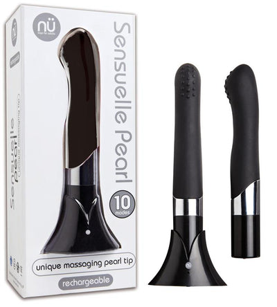 Sensuelle Pearl Rechargeable 10 function Vibrator - Black  from thedildohub.com