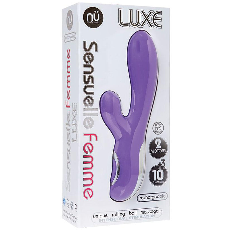 Sensuelle Femme Luxe 10 Function Rabbit Massager - Purple Sex Toys from thedildohub.com