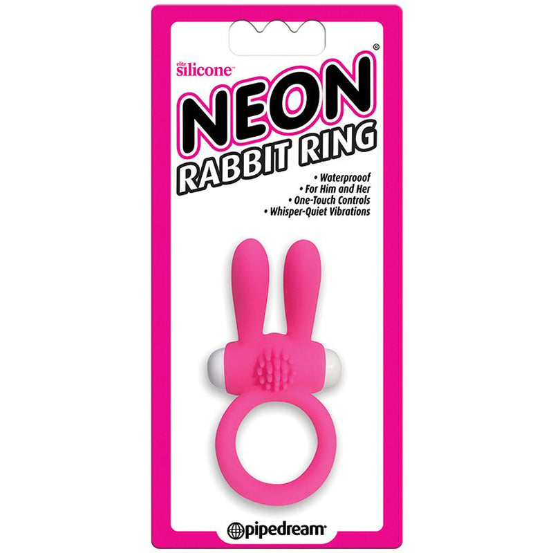 Neon Rabbit Cock Ring-Pink | Pipedream  from The Dildo Hub