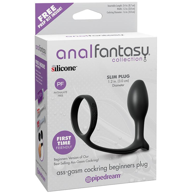 Anal Fantasy Collection Ass-Gasm Cockring Prostate Plug| Pipedream Sex Toys from Pipedream