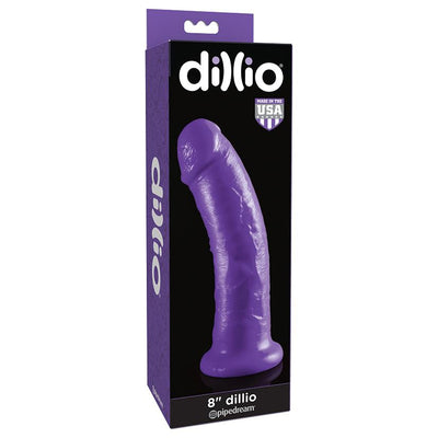 Dillio Purple Semi-Realistic Dildo - 8 Inches | Pipedream  from thedildohub.com
