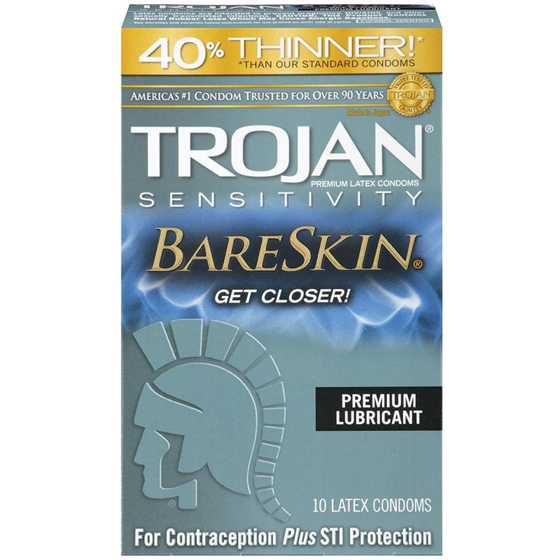 Sensitivity Bareskin Lubricated Condoms - 10 Pack | Trojan  from The Dildo Hub