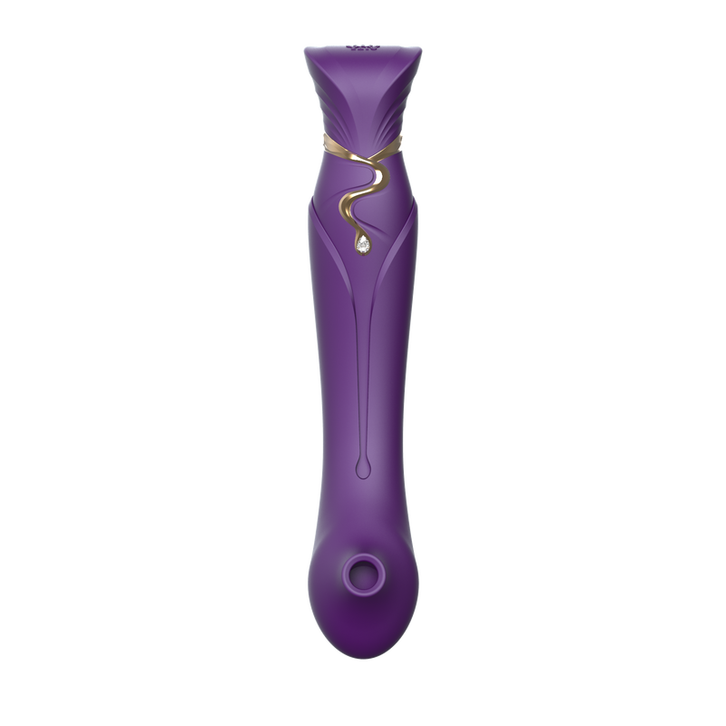 Queen Set G-spot PulseWave Vibrator with Suction Sleeve Twilight Purple  from thedildohub.com