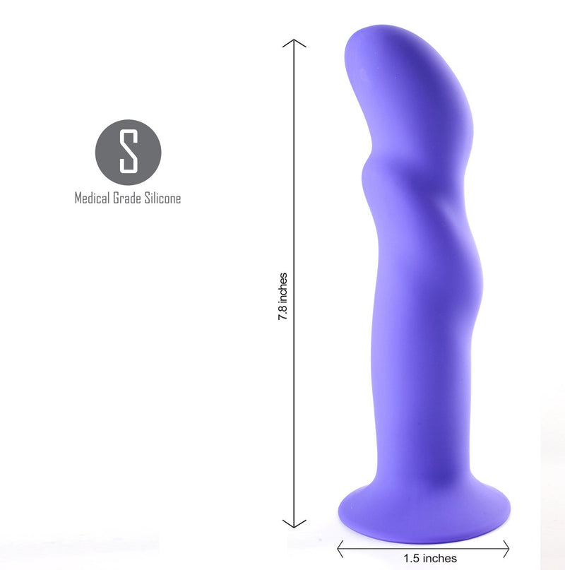 Maia RILEY Silicone Swirled Dong - Neon Purple  from thedildohub.com