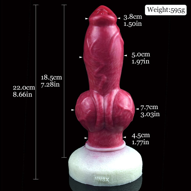 🐕 8.66 Inch Silicone Dog Knot Dildo | Buy 1 & Unlock a Mystery Gift 🎁