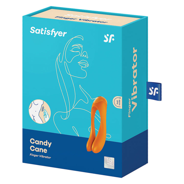 Satisfyer Candy Cane Dual-Motor Finger Vibrator retail box