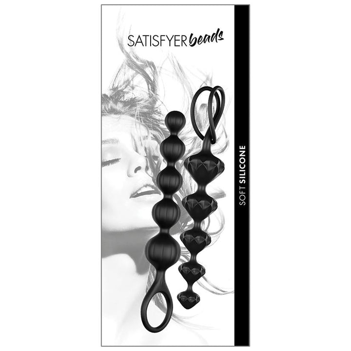 Satisfyer Love Beads Silicone Anal Beads, Set of 2 retail box