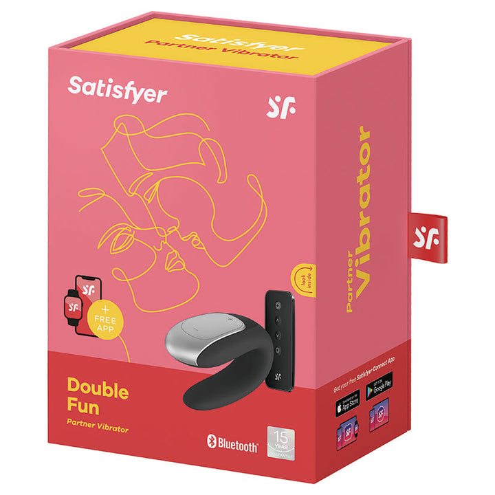 Satisfyer Double Fun Connect App Couples Vibrator retail box
