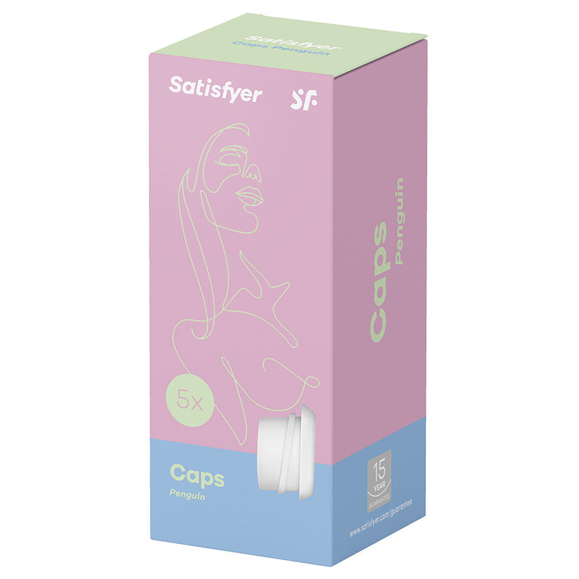 Satisfyer Penguin Climax Tips, Replacement Caps (5 Pack) retail box