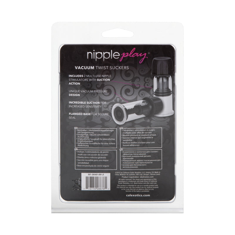 Nipple Play Vacuum Twist Suckers - Black | CalExotics