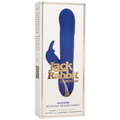 Jack Rabbit Signature Silicone Rotating Beaded Rabbit Vibrator 9"  from thedildohub.com
