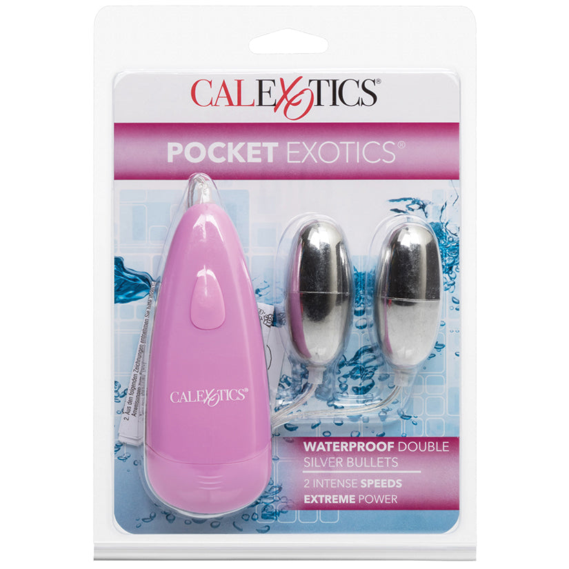 Pocket Exotics Waterproof Double Silver Bullets -  Pink  from CalExotics
